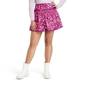 Kika Vargas × Target Floral Scallop edge Mini skirt Pink Size 12 E